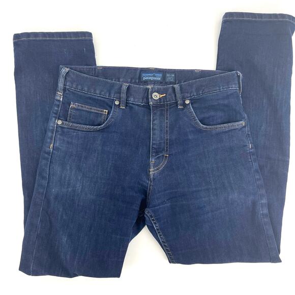 Patagonia Iron Clad Blue Denim Jeans Straight Stretch Men's 32/30 - Picture 4 of 12